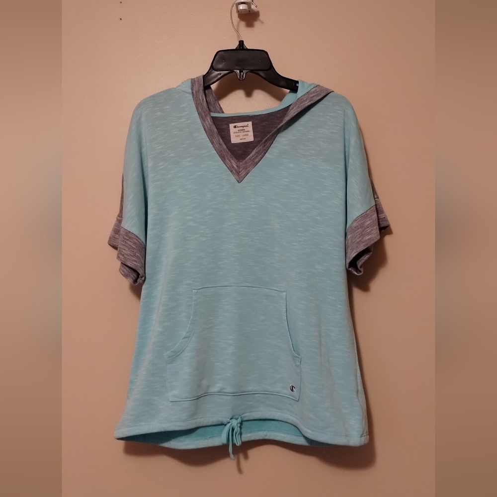 Women's Champion Hooded Sweater T-Shirt, Large